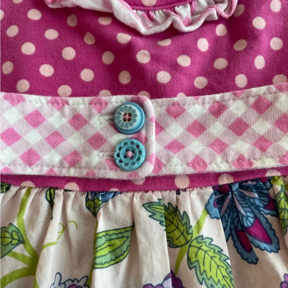 Matilda Jane Short Sleeve Ruffle Dress Polka Dot Size 4 - Picture 6 of 8
